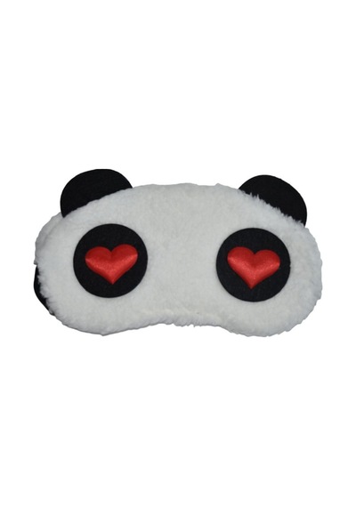 Panda Uyku Bandı Kırmızı Kalp