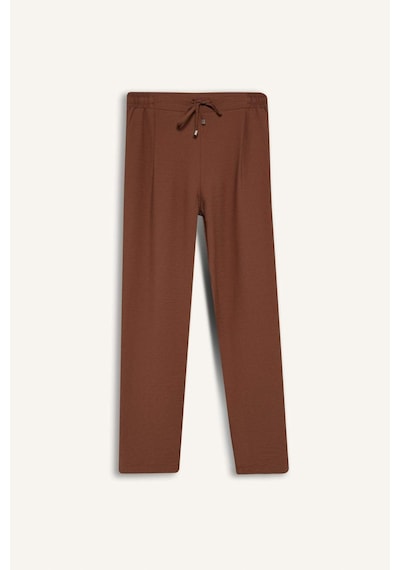 DeFacto 	Jogger Pantolon Keten Görünümlü Cepli Yüksek Bel Düz Paça R0433AZ25SPBN519