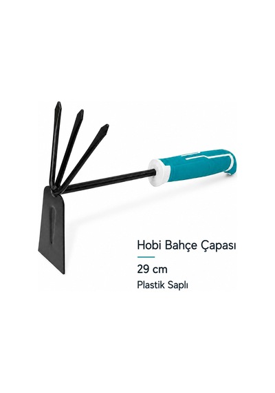 Tr Hobi Bahçe Çapası 29 Cm Toprak Kazma Çapalama El Aleti Metal Başlıklı Plasttik Saplı Mini El Çapası