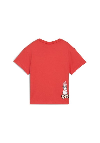 Puma Puma X Hk&fr Graphic Kız Çocuk Kırmızı Yuvarlak Yaka Tişört Kırmızı