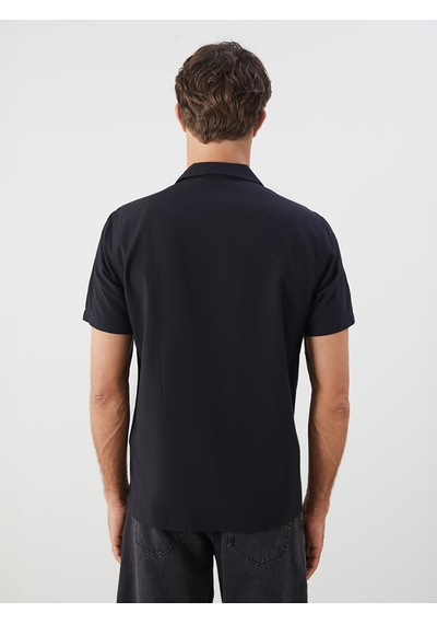 Lcwaıkıkı Classic Siyah Regular Fit Modal Karışımlı Erkek Gömlek