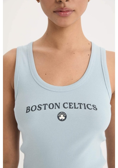 DeFactoFit NBA Boston Celtics Slim Fit Dar Kesim Yuvarlak Yaka Fitilli Kaşkorse Atlet E3611AX25SMBE824