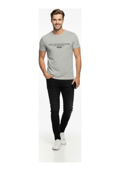 Maximodena Minimal Yazı Baskılı Erkek Günlük T-shirt Urban Stil Çok Renkli