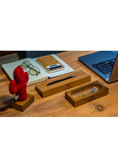 Kayigo Woody Üçlü Ofis Seti Açık Kahverengi 11368737