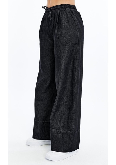 Selectmoda Denim Duble Paça Pantolon Siyah
