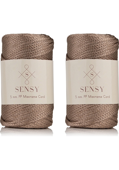 Sensy Premium Polyester Makrome Ipi 5 Mm Pp Cord 2li Set Vizon,jumbo Ip,makrame,supla,çanta Ipi