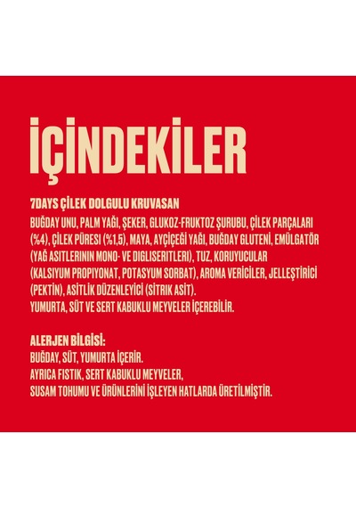7 Days Çilekli Kruvasan 60 Gr - 24 Adet