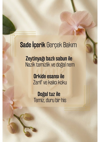 Olivos Love You Orkide Kokulu %100 Saf Zeytinyağlı Sabun 150 Gr El Yapımı, Paraben, Sls & Sles İçermez Orkide