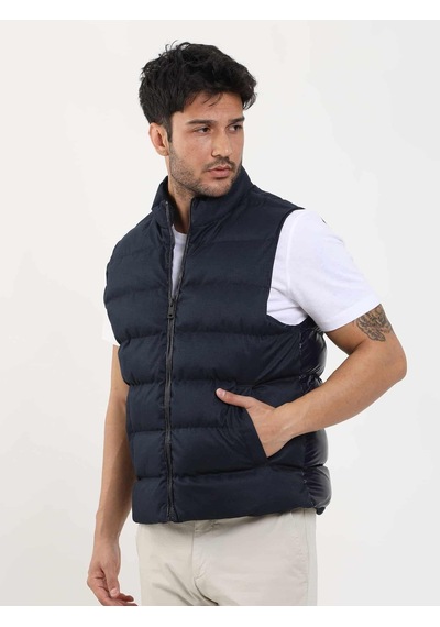 Dufy Lacivert Erkek Regular Fit Düz Fermuarlı Dik Yaka Şişme Yelek Mont - 96248-Lacivert Dufy Lacivert Erkek Regular Fit Düz Fermuarlı Dik Yaka Şişme Yelek Mont - 96248-Lacivert