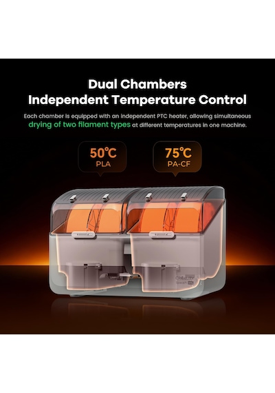 4 Makara İçin Creality Filament Kurutucu, Spacepi X4l, İki Bağımsız Isıtma Odası, 75 C'ye Kadar Sıcaklık, Lcd Dokunmatik Ekran, Pla Petg Abs Tpu Pa İçin Filament Kurutma Kutusu 4 Makara İçin Creality Filament Kurutucu, Spacepi X4l, İki Bağımsız Isıtma Odası, 75 C'ye Kadar Sıcaklık, Lcd Dokunmatik Ekran, Pla Petg Abs Tpu Pa İçin Filament Kurutma Kutusu