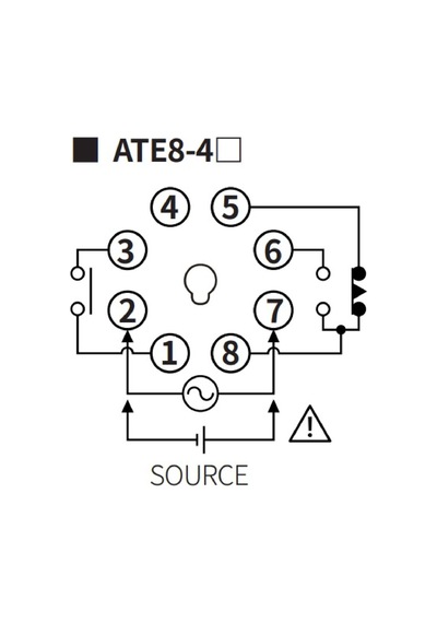 Autonics Ate8-41 ,48x48mm 24v..220vac/dc Kontak-2a2k Yuvarlak-8-pin Zaman Röle
