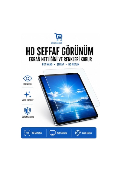 Microsoft Surface Pro 11 13 İnç Uyumlu 3'lü Paket Şeffaf 9h Nano Kırılmaz Tablet Ekran Koruyucu
