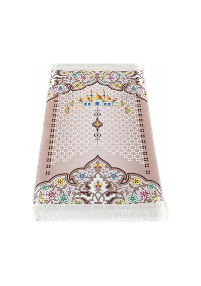 Çocuk Seccadesi Nebevi - Kahve 82 45 Cm 110 Gr - Tesbih Hediyeli Çok Renkli