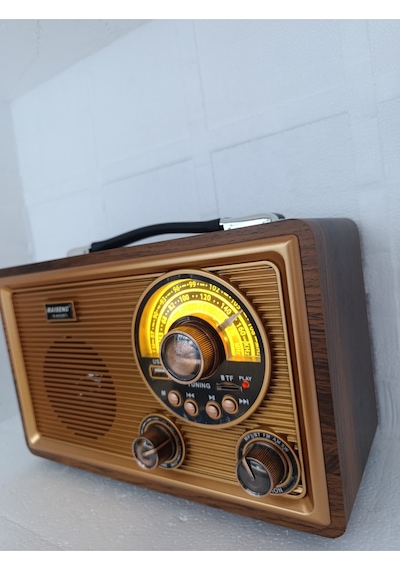 Speaker Fm Radyo Bluetooth Hoparlör Mp3 Çalar Usb Tf Aux Ses Bombası Kablosouz Hoparlör - Metalik- T