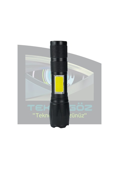 Watton Wt-039 Cob Ve Power Led Li Şarjlı El Feneri (Şarjlı) Siyah