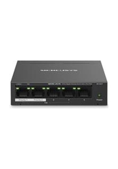 Tp-link Mercusys Ms105gp 5 Port 10-100-1000 Mbps Poe+ Switch Metal Kasa