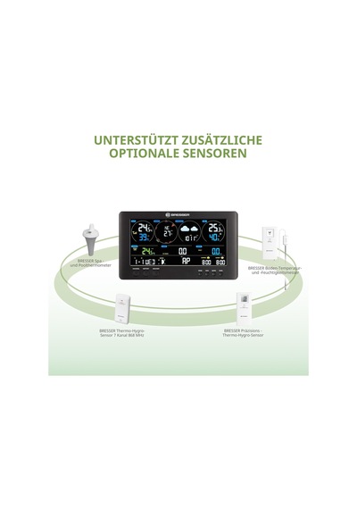 Tr 7002586 Dış Mekan Sensörlü Kablosuz Hava İstasyonu Clearview Hava Merkezi, Wifi Ve Rüzgar, Nem, Sıcaklık, Ya Genel