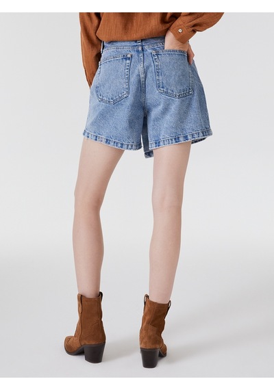 Slim Fit Kadın Etek Mavi