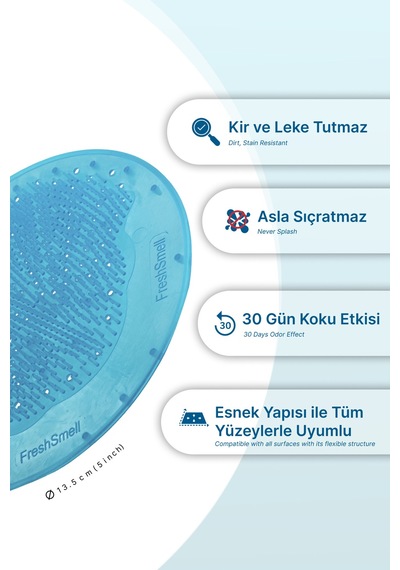 Fresh Smell Pısuvar Suzgec Sılıkon Buyuk-blue Ocean2 Li Set