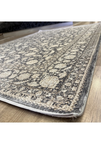 Hoom Rugs Elegant 006 Antrasit Vizon Doğal Elyaf Yansımalı Klasik Desenli Salon Halısı