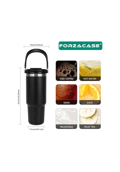 900 Ml Paslanmaz Çelik Pipetli Ve Kilit Kapaklı Kulplu Termos 6 Saat Sıcak/soğuk - Fc1180 Pemb Pembe