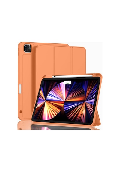 Apple Uyumlu iPad Pro 12.9 6. Nesil 2022 Kılıf Pen Charge Kalem Bölmeli A2436 A2437 A2764 A2766