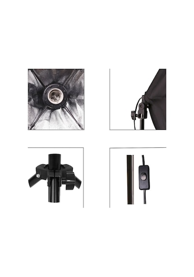 Pdx Tek Duylu Ampulsüz 2'li Softbox Seti + 2 M Ayak + Çanta