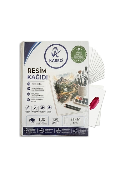 Premium Resim Kağıdı 35x50 Cm 120 Gr 100'lü Çizim, Boyama Ve Baskı Kağıdı