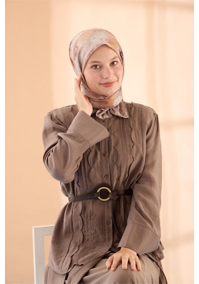 Silk Home Soft Eşarp 73095-05 Sütlü Kahve, Kahverengi, Taş, Turuncu