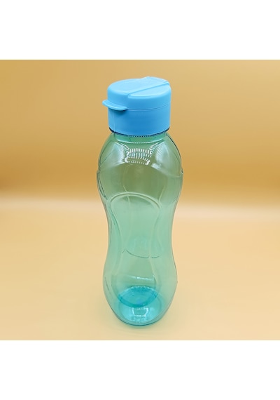 750 Ml Su Matarası Kapaklı Şeffaf Plastik Spor Ve Okul Matarası Mavi
