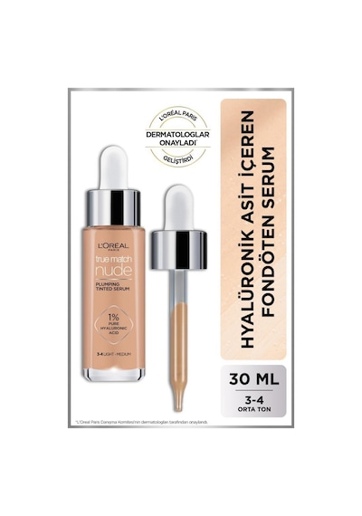 L'Oreal Paris True Match Nude Serum Fondöten 3-4 Light Medium
