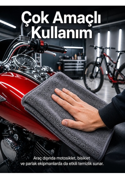 Mey İthalat 50x70 Mikrofiber Tank Bezi Araç Kurulama Ve Oto Bakım Temizlik Bezi Yüksek Su Emici