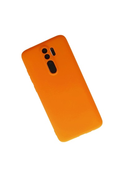 Xiaomi Redmi Note 8 Pro Kılıf First Silikon - Turuncu -
