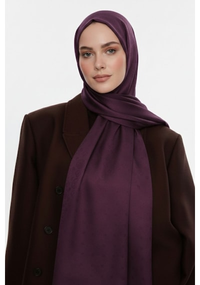 Mizalle & Yaqa Filigranlı Mor Şal Mor
