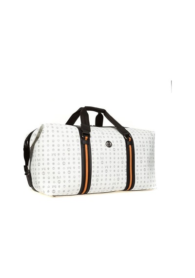 Bilik Deri Monogram Beyaz Unisex Seyahat Çantası Rh25 Duffle-mn 001