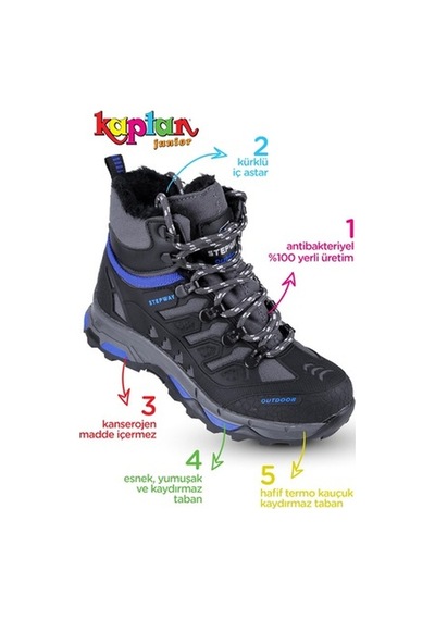Kaptan Junior Erkek Çocuk Kürklü Traking Bot Outdoor