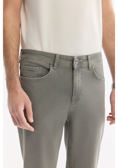 Avva Erkek Açık Haki Klasik Bel Eskitme Yıkamalı Pamuklu Berlin Slim Fit Jean Pantolon B003524