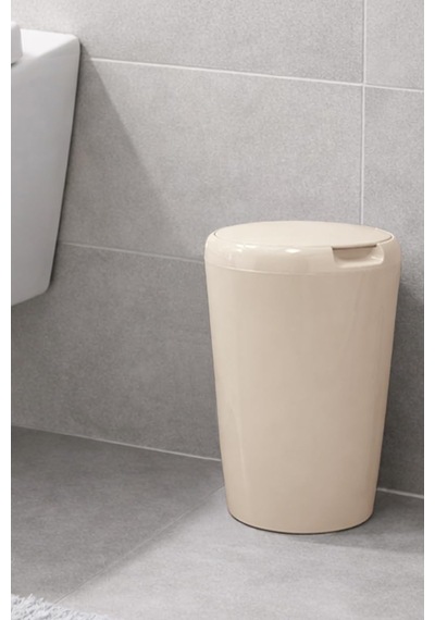 6 Lt Banyo Mutfak Tezgah Üstü Çöp Kovası - Bej Belirtilmemiş