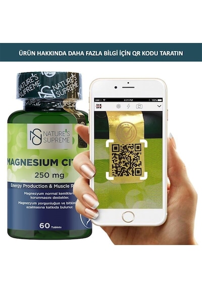 Natures Supreme Magnesium Citrate 250 Mg 60 Tablet Aromasiz