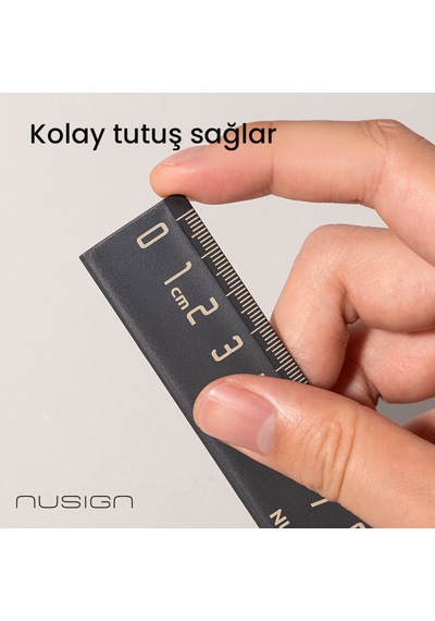 Nusıgn Siyah 15 Cm Kolay Kavrama Çizim Cetveli