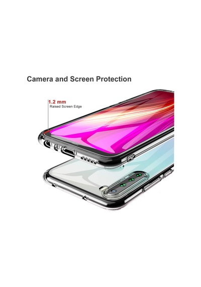 Xiaomi Redmi Note 8 Kılıf Şeffaf Silikon Tam Koruma Hibrit