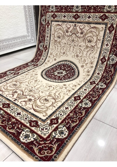 Saray Halı Klasik 11105 R-1 Kırmızı Göbekli 150X230 Halı 4 M2 !