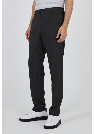 İmza Koyu Antrasit Esnek Yandan Cepli Casual Standart Fit Jogger Pantolon 1003250119 Koyu Antrasit