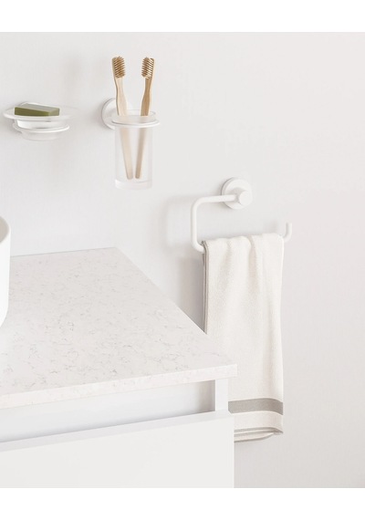 Tecno White Tuvalet Kağıtlık, Açık - Mat Beyaz Mat Beyaz