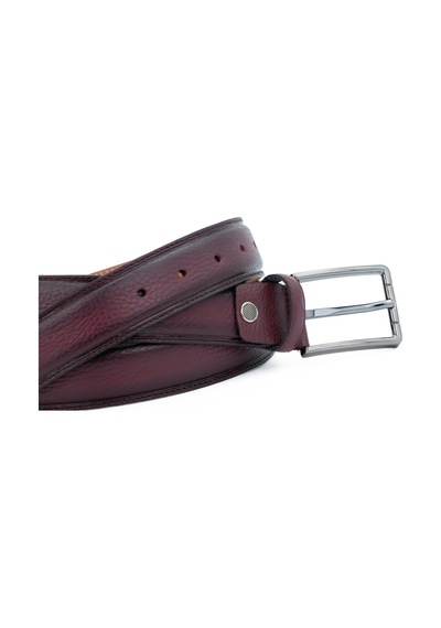 Tuna Hakiki Deri 3.2 Cm Klasik Erkek Kemer - Kmr5002 Bordo