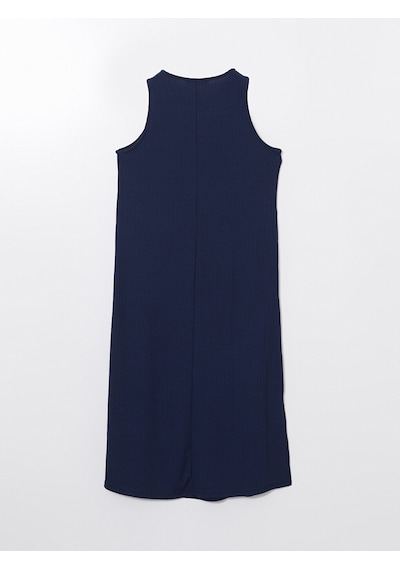 Lcw Comfort Lacivert Bisiklet Yaka Elbise
