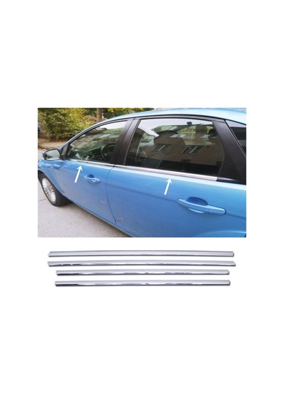 Ford Focus Hb-sedan Krom Cam Çıtası 4 Prç P.çelik 2005-2011 Arası