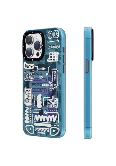 Apple Uyumlu iPhone 15 Pro Kılıf Magsafe Şarj Özellikli Youngkit Dark Matter Serisi Kapak
