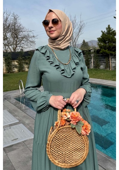 Rabia Şamlı Jale Elbise Çağla Normal