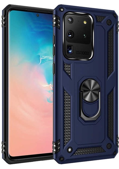 Adige Samsung Galaxy Uyumlu S20 Ultra Kılıf Vega Yüzüklü Standlı Darbe Korumalı